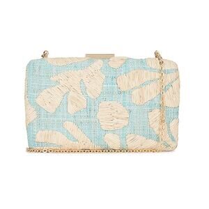 Kayu Embroidered Turquoise Frances Clutch